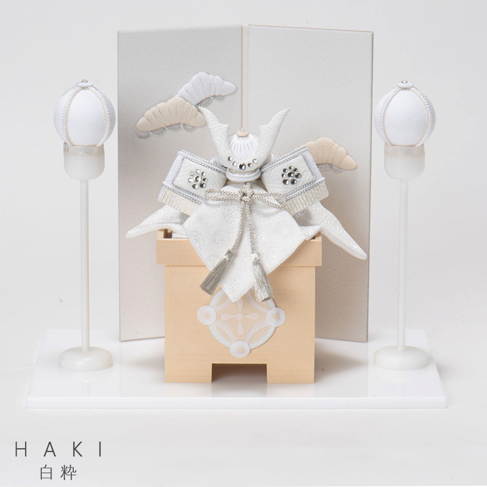 兜飾り 燿 屏風・陣屋提灯セット【白粋 -HAKI-】※お取り寄せ